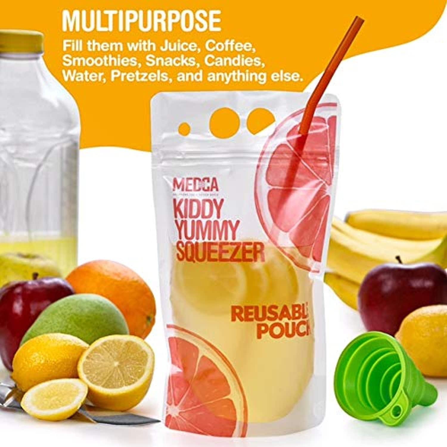 Reusable Drink Pouches - (201 Piece Set) Clear Drink Bags + 100 Straws -  Bed Bath & Beyond - 33973053