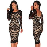 Sexy Women Party Dresses O-neck Backless Short Dress