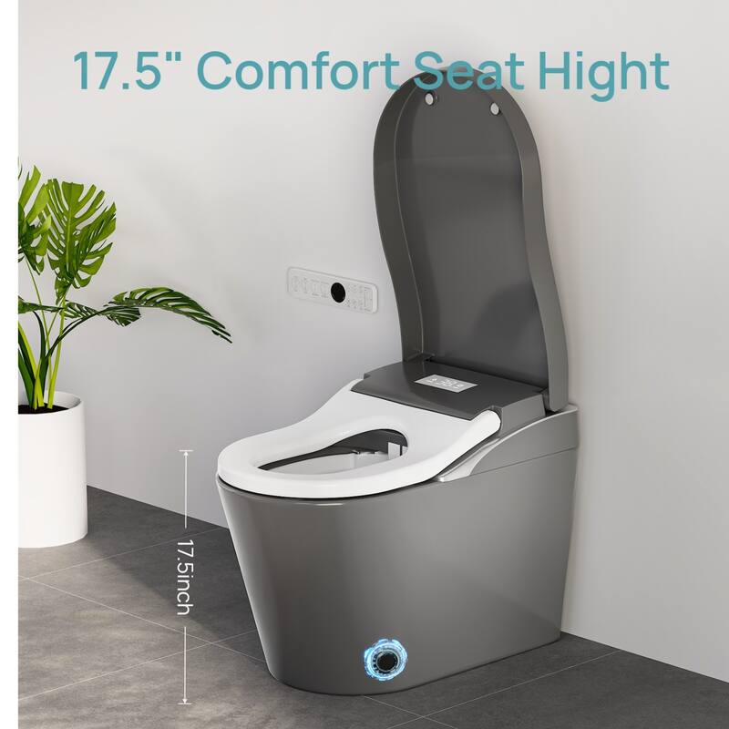 Modern Smart Toilet with Bidet. Auto Open Close. Auto Flush. Heated Seat. Warm Water. Dryer. Foam Shield