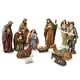 preview thumbnail 54 of 77, Glitzhome 12pcs Resin Christmas Multi/ Blue/ Ivory Nativity Figurines Set