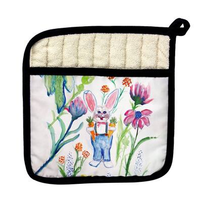 Mr. Farmer Rabbit Pot Holder - 9x9