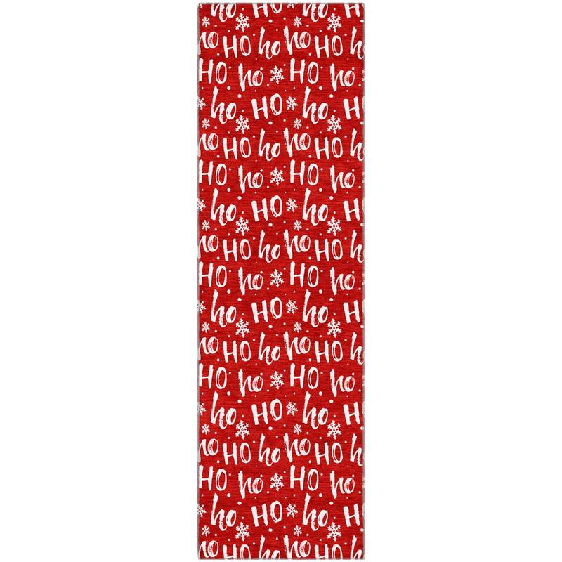 Premium Washable Super Soft Christmas Ho Ho Mayfield Rug