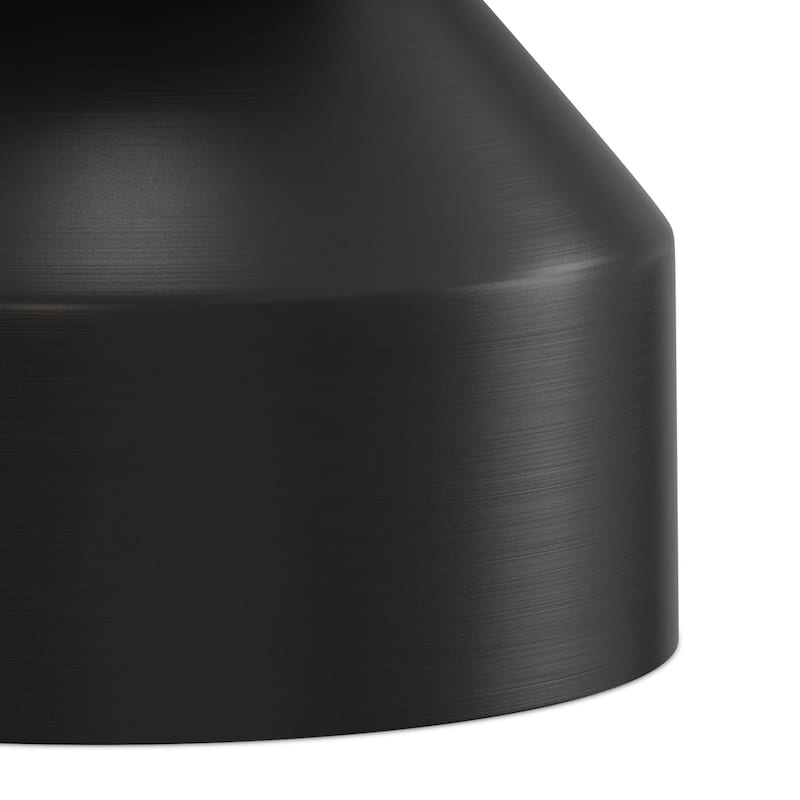 WYNDENHALL Dolly 16" Wide Genuine Marble Top Modern Metal End Table in Black/White & Assembled