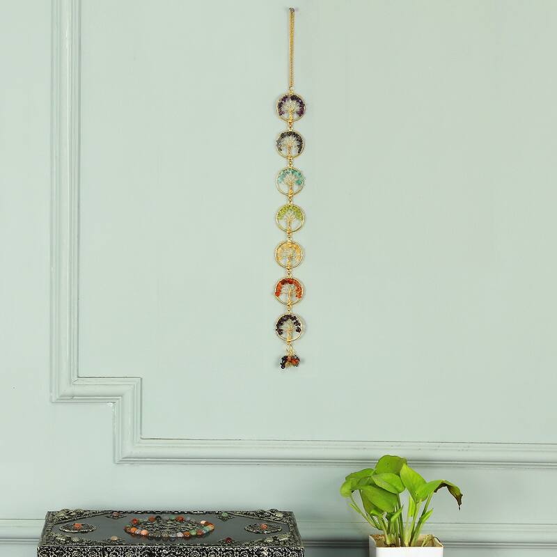 Novica Handmade Yggdrasils Embrace Multi-Gemstone Wall Hanging