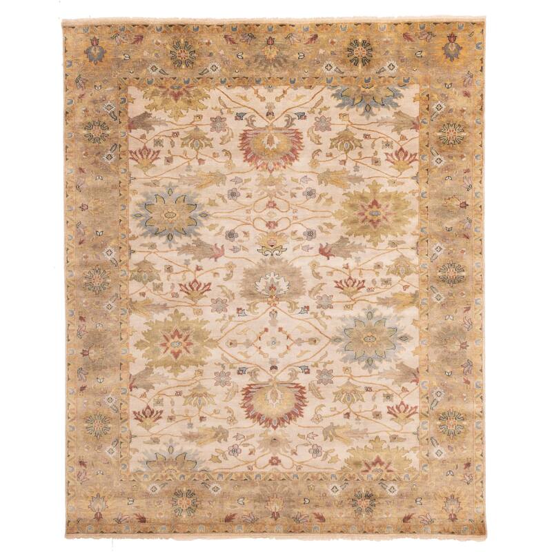 ECARPETGALLERY Hand-knotted Jules Serapi Ivory Wool Rug - 8'1 x 9'11