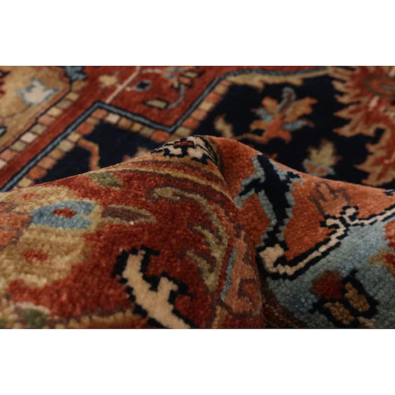 ECARPETGALLERY Hand-knotted Jules Sultane Dark Navy Wool Rug - 5'10 x 8'10