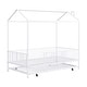 preview thumbnail 9 of 32, Contemporary Mordern Design Twin Size House Platform Bed,Solid Metal Bed with Trundle,Semi-Enclosed Fence