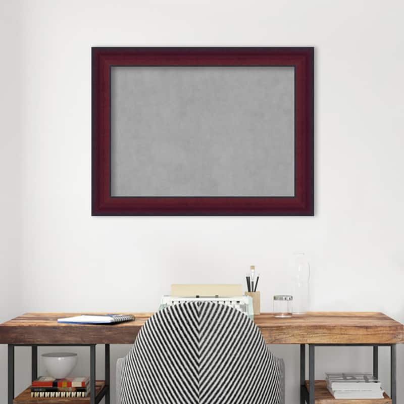 Amanti Art Canterbury Cherry Framed Magnetic Board