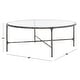 preview thumbnail 8 of 7, SAFAVIEH Couture Jessa Oval Metal Coffee Table - 40"W x 30"D x 15"H