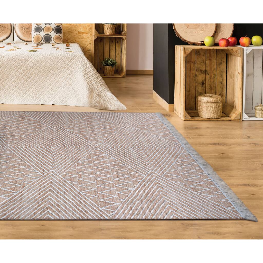 Killarney Newry Handwoven Brown Wool Area Rug