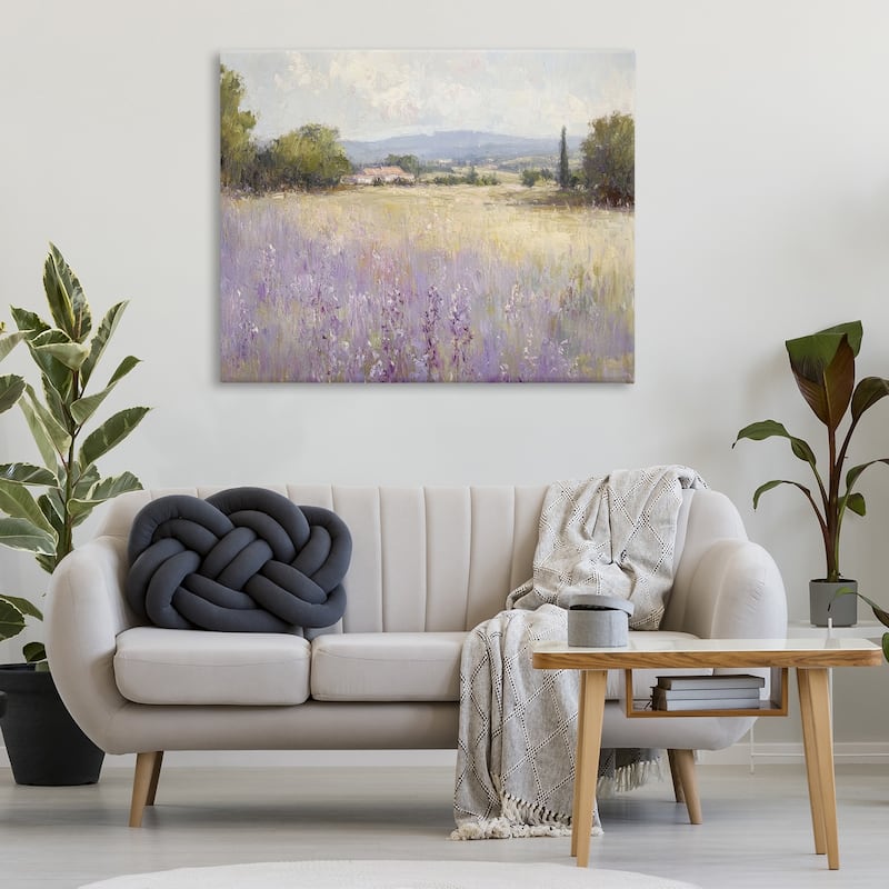 Stupell Lavender Farmland Meadow Canvas Wall Art Design By Petal Prints Design