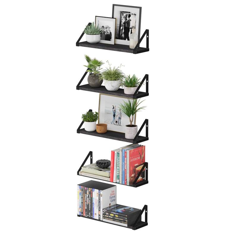 Wallniture Ponza 17"x4.5" Wood Shelves for Farmhouse Decor, Wall Bookshelves, Decorative Shelf, Custom Finish and Piece Options