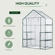 preview thumbnail 4 of 7, Outsunny Outdoor Walk-In Tunnel Greenhouse with 3-Levels of Shelving, Roll-up Door, & Weather Cover