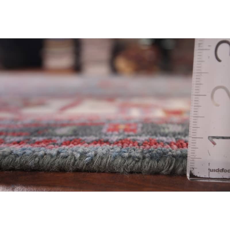 Light Blue Oushak Indian Area Rug Handmade Wool Carpet - 8'2"x 9'11"