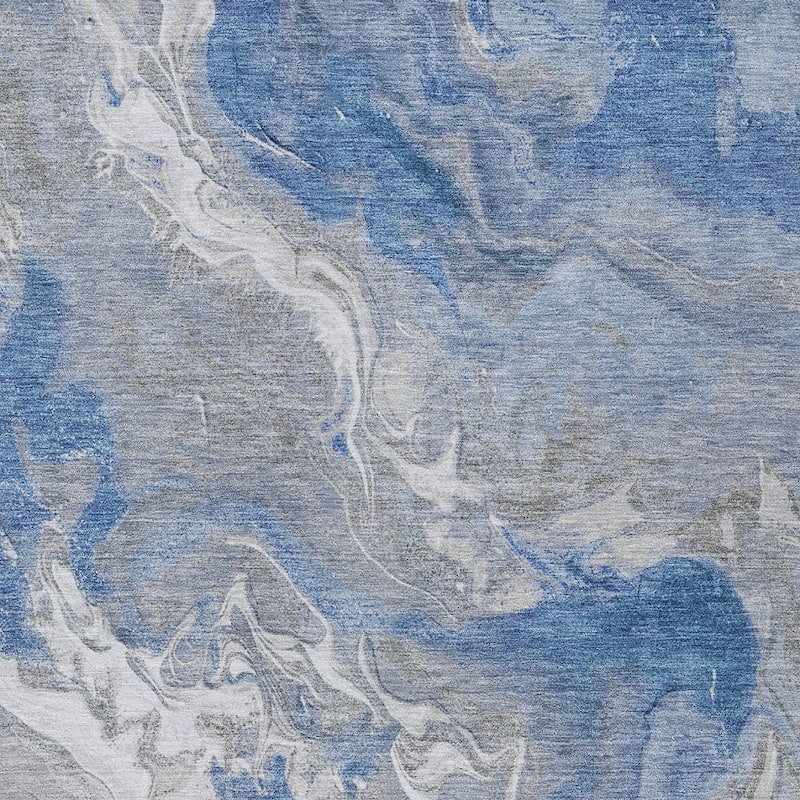 HomeRoots Abstract Modern Rectangle Outdoor Rug