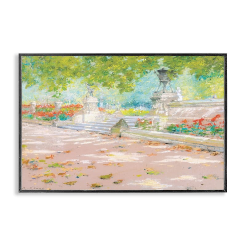 Stupell Summer Sunlight in Park Framed Giclee Art Design By LSR Design Studio - 24 x 16 - Black
