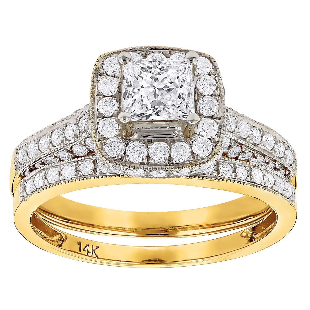 14K White Gold Diamond Wedding Band SI1-SI2 Round brilliant 1/4 carat 0.25 ctw GH