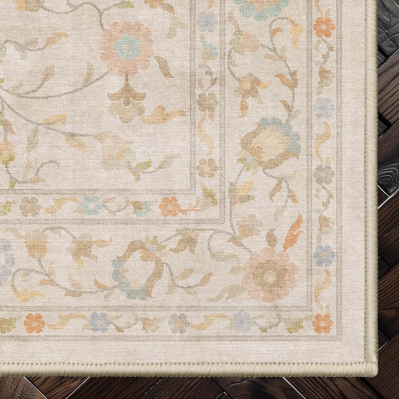 Well Woven Apollo Serapi Yazd Traditioal Floral Flat-Weave Area Rug