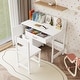 preview thumbnail 2 of 7, Gymax Kids Study Desk & Chair Set w/Chair 2 Storage Cabinets Drawer 4