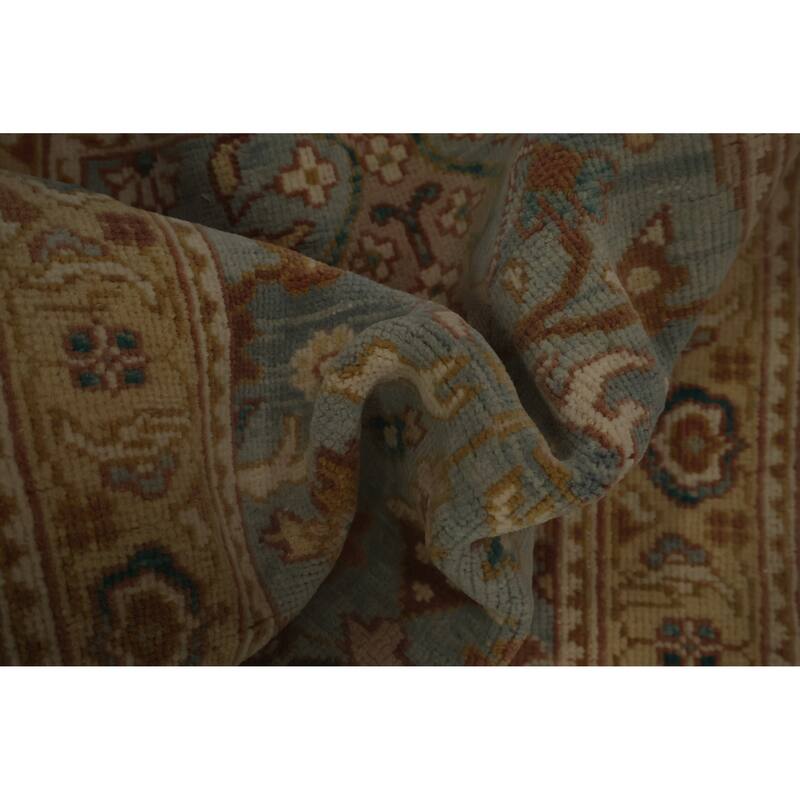 Hand Knotted Oriental 100% Wool Carpet Traditional Floral Navy Blue & Blues Ziegler Area Rug - 3' 2'' X 1' 11''