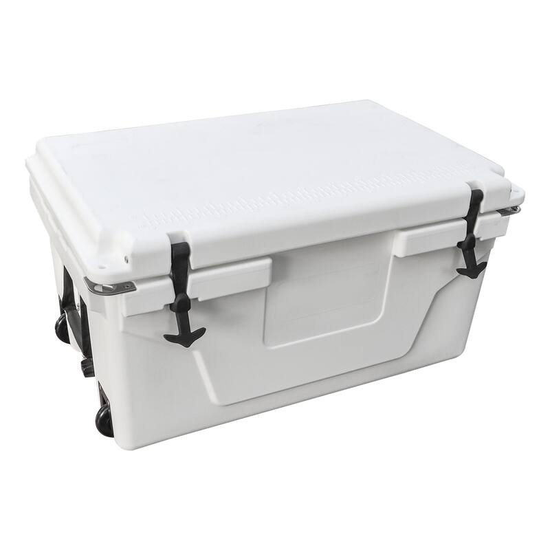 White color ice cooler box 65QT camping ice chest beer box outdoor fishing coolerBlue - White