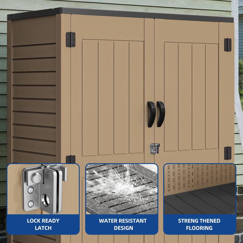 5.6 x 2.3 ft Outdoor Storage Shed