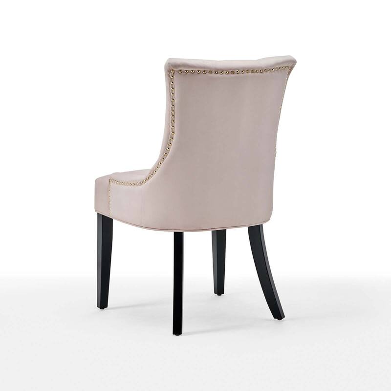 Silver Orchid Kornman Velvet Dining Side Chairs (Set of 2)