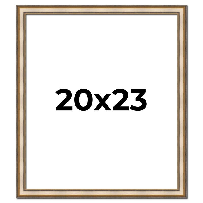 20x23 Frame Gold Solid Wood Shadow Box Width 1.5 Inches | Interior Frame Depth 2 3/8 Inches
