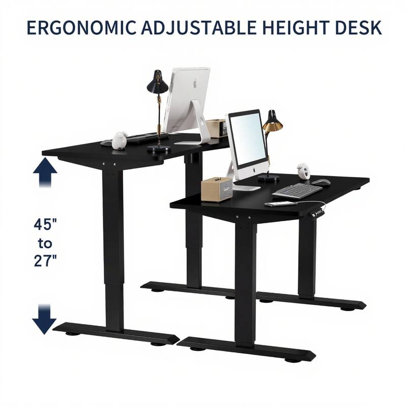 Rossetta 55" Electric Height Adjustable Standing Desk with Double Beam Single Motor