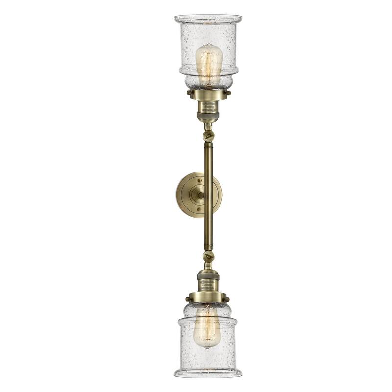 Innovations Lighting Canton 2 Light 25" Wide Bathroom Vanity Light - Antique Brass / Seedy