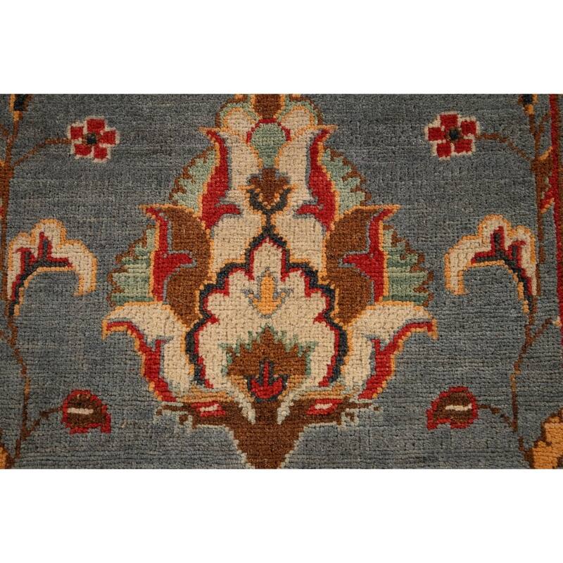 Gray Kazak Oriental Runner Rug Handmade Wool Carpet - 2'1" x 5'9"