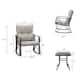 COSIEST 3-piece Outdoor Rocking Chair Chat Set with Side Table