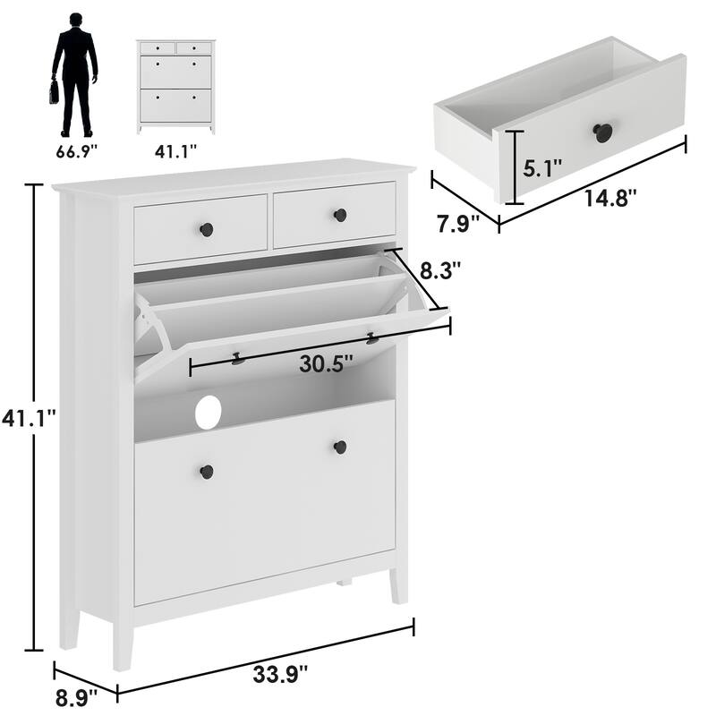 Shoe Cabinet Freestanding Storage Cabinet Shoe Rack Storage Organizer