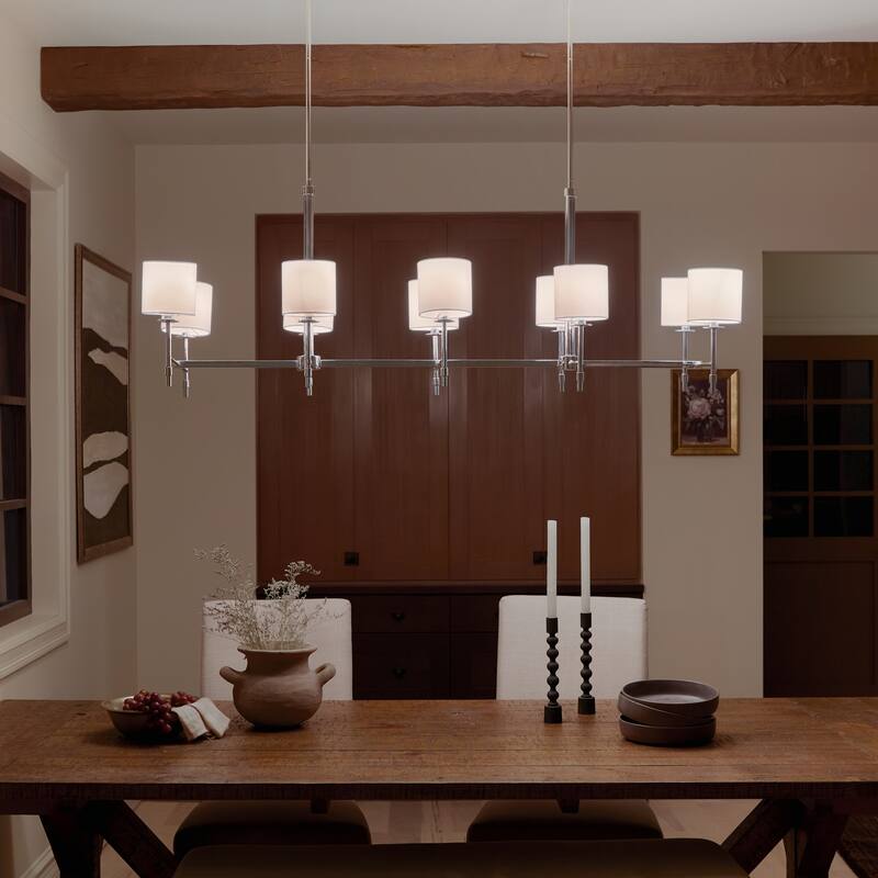 Kichler Lighting Ali 10-Light Polished Nickel Linear Chandelier - 56.5