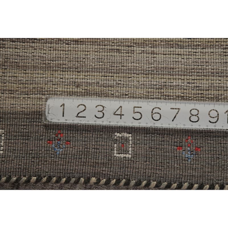 Hand Knotted Oriental 100% Wool Carpet Tribal Animal Pictorial Green Gabbeh Area Rug - 5' 11'' X 4' 1''