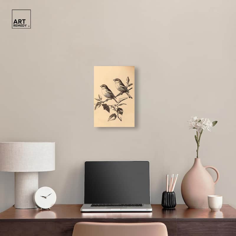Pair of Finches I Canvas by Art Remedy, Gallery Wrapped