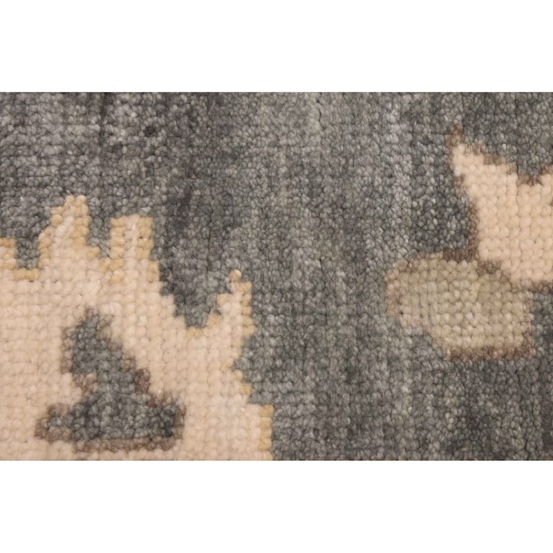 ECARPETGALLERY Hand-knotted Modern Oushak Dark Teal Wool Rug - 9'0 x 12'0