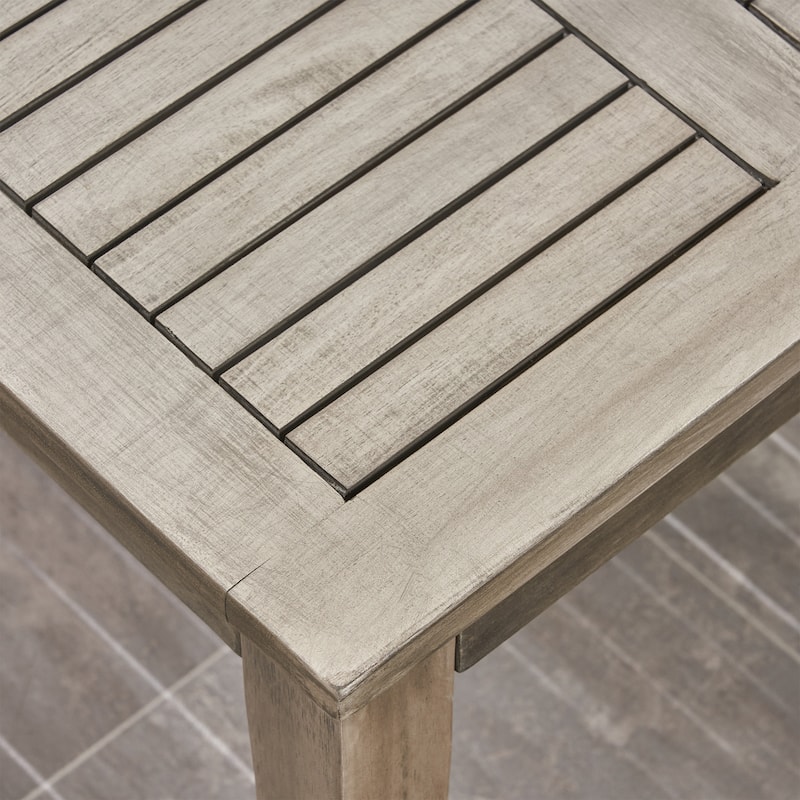 Hampton Outdoor Wood and Wicker Sofa and Coffee Table Set by Christopher Knight Home