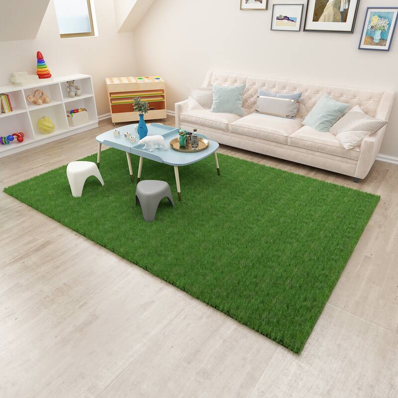 118.1"x 78.7" Luxury Synthetic Artificial Grass Turf Rug and Roll - 118.1"x78.7"