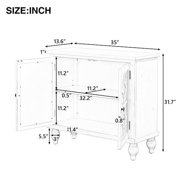 Free Standing Wood Storage with Doors and Adjustable Shelf Bed Bath & Beyond 36628035