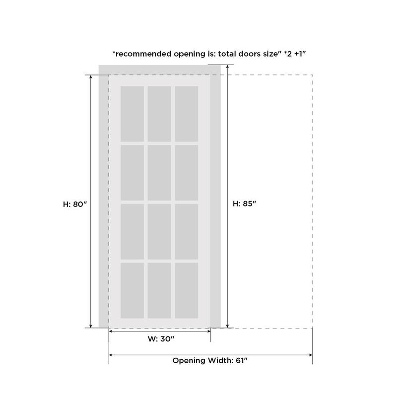 SartoDoors Planum 2102 | Interior French Doors French Door | Solid Wood w/ Glass | Hardware Set | 18x80, Oak