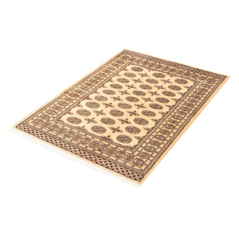 ECARPETGALLERY Hand-knotted Peshawar Bokhara Beige Wool Rug - 4'7 x 6'9