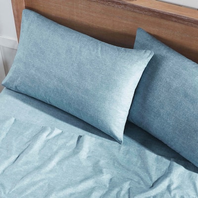 Superior Melange Flannel Cotton Pillowcases, Set of 2