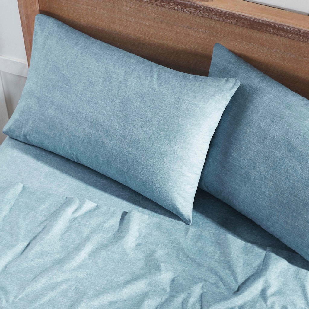 Superior Melange Flannel Cotton Pillowcases, Set of 2