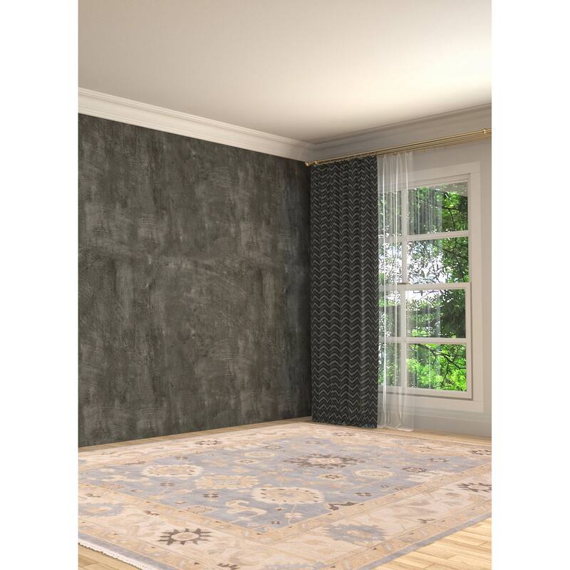 ECARPETGALLERY Hand-knotted Royal Oushak Light Denim Blue Wool Rug - 9'2 x 12'3