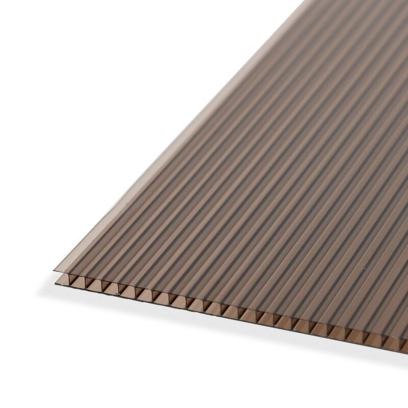 Aoodor 6-Pack Polycarbonate Panels, UV-Protected Waterproof Clear Sheets, Twin-Wall Design for Greenhouses and Gazebos