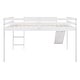 preview thumbnail 10 of 12, Loft Bed with Slide, Full Size, White