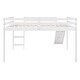 preview thumbnail 8 of 10, Minimalistic Wood Full Size Loft Bed with Ladder, Slide and Guardrails