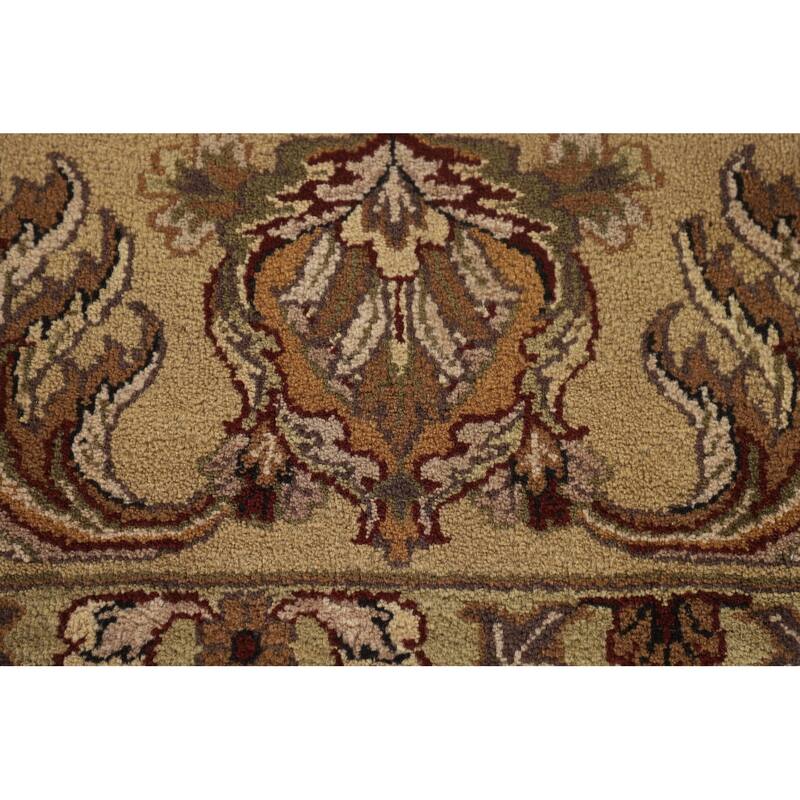 Red Floral Agra Indian Area Rug Hand-Knotted Wool Carpet - 8'3"x 10'1"