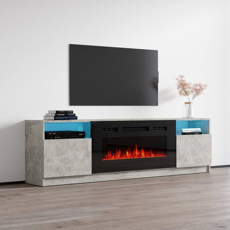 Strick & Bolton Amsden Electric Fireplace TV Stand